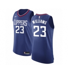 Women's Los Angeles Clippers #23 Lou Williams Authentic Blue Basketball Jersey - Icon Edition