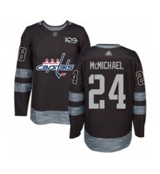 Men's Washington Capitals #24 Connor McMichael Authentic Black 1917-2017 100th Anniversary Hockey Jersey