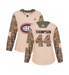 Women's Montreal Canadiens #44 Nate Thompson Authentic Red USA Flag Fashion Hockey Jersey