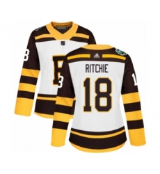 Women's Boston Bruins #18 Brett Ritchie Authentic White 2019 Winter Classic Hockey Jersey
