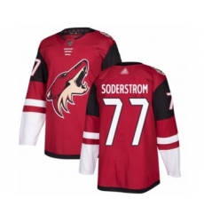 Men's Arizona Coyotes #77 Victor Soderstrom Authentic Purple Fights Cancer Practice Hockey Jersey