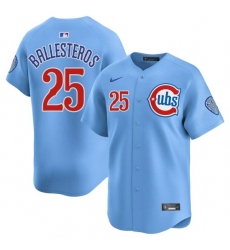 Men's Chicago Cubs #25 Moises ballesteros White Cool Base Stitched Baseball Jersey