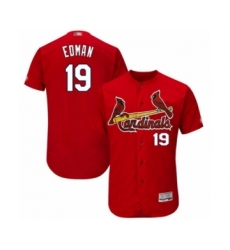 Men's St. Louis Cardinals #19 Tommy Edman Red Alternate Flex Base Authentic Collection Baseball Player Jersey