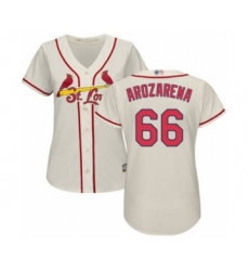 Women's St. Louis Cardinals #66 Randy Arozarena Authentic Cream Alternate Cool Base Baseball Player Jersey
