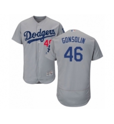 Men's Los Angeles Dodgers #46 Tony Gonsolin Gray Alternate Flex Base Authentic Collection Baseball Player Jersey