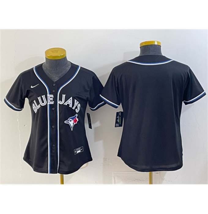 Women's Toronto Blue Jays Blank 2026 Fashion Replica Black Out Stitched Baseball Jersey(Run Small)