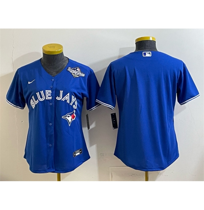 Women's Toronto Blue Jays Blank Royal 2025 World Series Cool Base Stitched Baseball Jersey(Run Small)