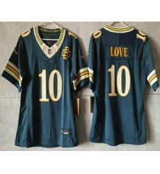 Women's Green Bay Packers #10 Jordan Love Pink With Cool Base Stitched Baseball Jersey