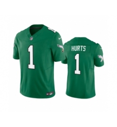 Youth Philadelphia Eagles #1 Jalen Hurts Green 2023 F.U.S.E. Stitched Football Jersey
