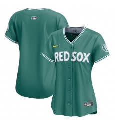Women's Boston Red Sox Blank Green 2025 City Connect Limited Stitched Baseball Jersey(Run Small)
