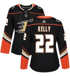 Women's Adidas Anaheim Ducks #22 Chris Kelly Authentic Black Home NHL Jersey