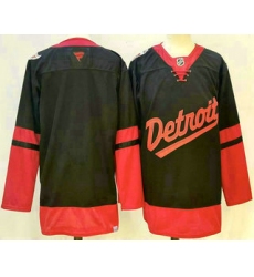 Men's Detroit Red Wings Blank Black 2025 Stadium Series Stitched Jersey