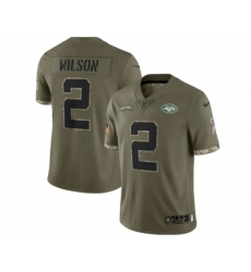 Men's New York Jets #2 Zach Wilson 2022 Olive Salute To Service Limited Stitched Jersey Men's New York Jets #2 Zach Wilson 2022 Olive Salute To Service Limited Stitched Jersey