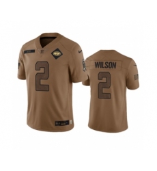 Men's Nike New York Jets #2 Zach Wilson 2023 Brown Salute To Service Limited Football Stitched Jersey Men's Nike New York Jets #2 Zach Wilson 2023 Brown Salute To Service Limited Football Stitched Jersey