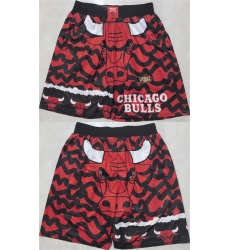 Men's Chicago Bulls Black Red Shorts (Run Small)