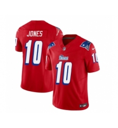 Men's Nike New England Patriots #10 Mac Jones Red 2023 F.U.S.E. Vapor Limited Football Stitched Jersey