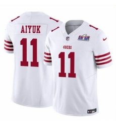 Youth San Francisco 49ers #11 Brandon Aiyuk White 2023 F U S E Vapor Limited Stitched Football 2024 Super Bowl LVIII Jersey