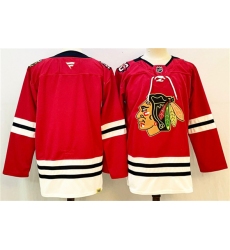 Men's Chicago Blackhawks Blank Red 2025 Home 100th Anniversary Stitched Hockey