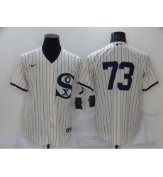 Men's Chicago White Sox #73 Yermin Mercedes Cream Game 2021 Field of Dreams Jersey