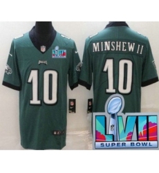 Men's Philadelphia Eagles #10 Gardner Minshew II Limited Green Super Bowl LVII Vapor Jersey