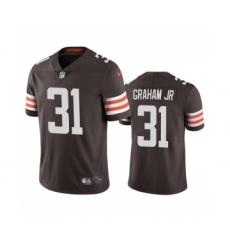 Men's Cleveland Browns #31 Thomas Graham Jr. Brown Vapor Untouchable Limited Jersey