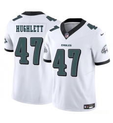 Men's Philadelphia Eagles #47 Charley Hughlett White 2025 New F.U.S.E. Vapor Untouchable Limited Football Stitched Jersey