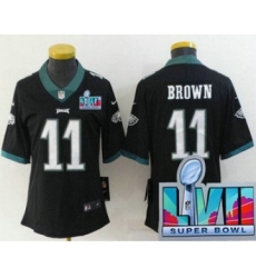 Women's Philadelphia Eagles #11 AJ Brown Limited Black Super Bowl LVII Vapor Jersey