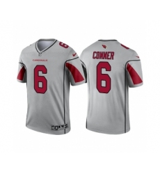 Men Arizona Cardinals #6 James Conner 2021 Inverted Legend Silver Jersey