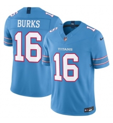 Men's Tennessee Titans #16 Treylon Burks Light Blue 2026 F.U.S.E. Vapor Limited Stitched Football Jersey