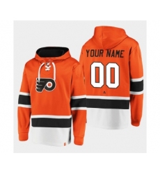 Men's Philadelphia Flyers Active Player Custom Orange All Stitched Sweatshirt Hoodie