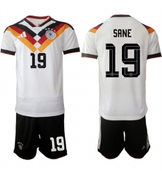 Men's Germany #19 SANE National Team FIFA x World Cup 2026 Home White On Field Jersey