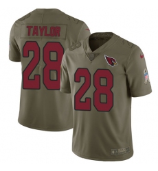 Men's Nike Arizona Cardinals #28 Jamar Taylor Limited Olive 2017 Salute to Service NFL Jersey