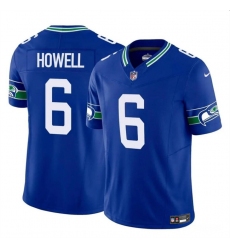 Men's Seattle Seahawks #6 Sam Howell Royal 2023 F.U.S.E. Vapor Throwback Limited Football Stitched Jersey