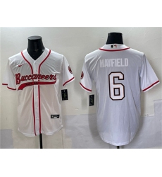 Men's Tampa Bay Buccaneers #6 Baker Mayfield White Cool Base Stitched Baseball Jersey