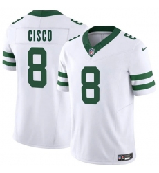 Men's New York Jets #8 Andre Cisco White 2025 F.U.S.E. Vapor Untouchable Limited Football Stitched Jersey