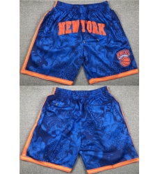 Men's New York Knicks Royal Shorts (Run Small)