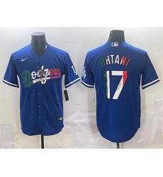Men's Los Angeles Dodgers #17 Shohei Ohtani Blue Mexico Stitched Jersey
