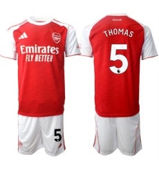 Men's Arsenal F.C #5 Thomas 2026 Red Home Soccer Jersey Suit