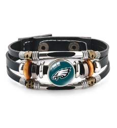 Philadelphia eagles- NFL Pro football team jewel cowhide bracelet leather hand jewelry