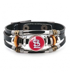St. Louis cardinals MLB Pro football team jewel cowhide bracelet leather hand jewelry
