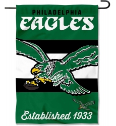 2Pcs WinCraft Philadelphia Eagles Retro Vintage Throwback Double Sided Garden Flag