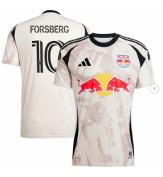 Men's New York Red Bulls Emil Forsberg adidas Tan 2025 Stone Kit Replica Player Jersey