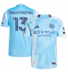 Men's New York City FC Thiago Martins adidas Light Blue 2025 The Excelsior Kit Authentic Player Jersey