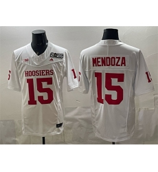 Men's Indiana Hoosiers #15 Fernando Mendoza White F.U.S.E. 2026 Patch Stitched Football Jersey