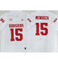 Men's Indiana Hoosiers #15 Fernando Mendoza White Stitched Basketball Jersey