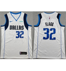 Men's Dallas Mavericks #32 Cooper Flagg White 2025 Association Edition Stitched Basketball Jersey