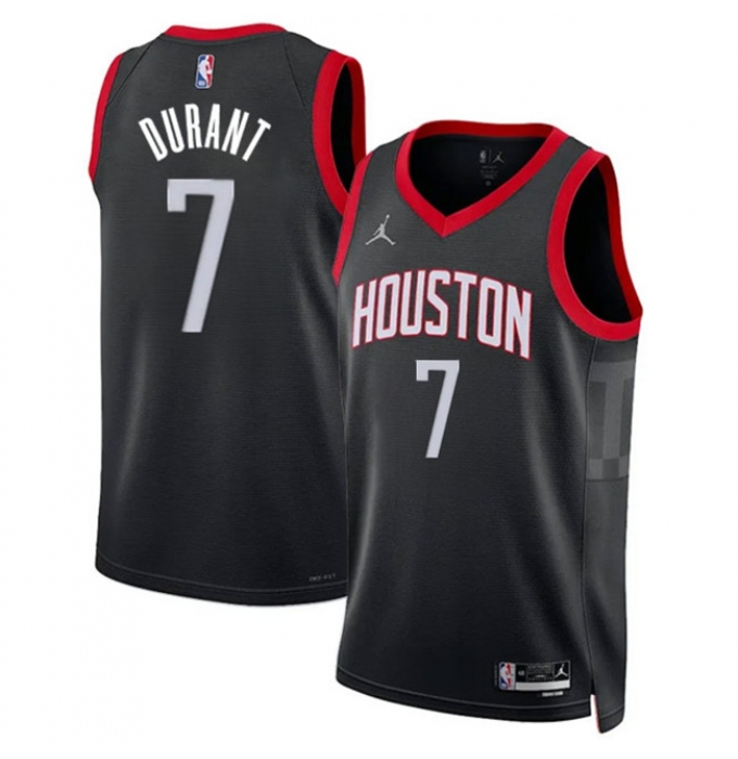 Men's Houston Rockets #7 Kevin Durant Black Statement Edition Stitched Jersey