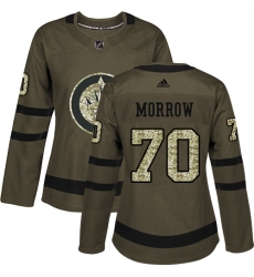 Women's Adidas Winnipeg Jets #70 Joe Morrow Authentic Green Salute to Service NHL Jersey