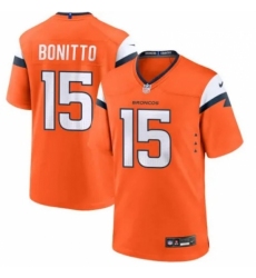 Youth Denver Broncos #15 Nik Bonitto Orange 2024 Stitched NFL Jersey