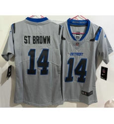 Women's Detroit Lions #14 Amon Ra St Brown Grey 2026 Vapor Rivalries Collection Limited Stitched Jersey